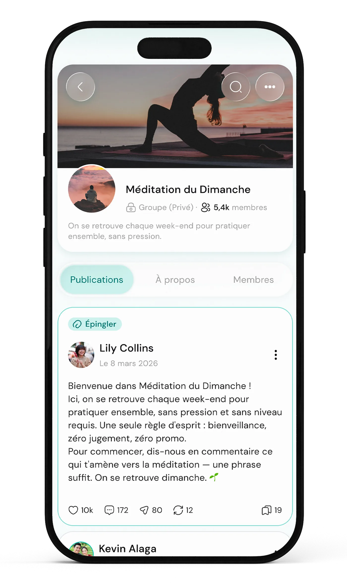 Cercles dans l'application Petits Pas