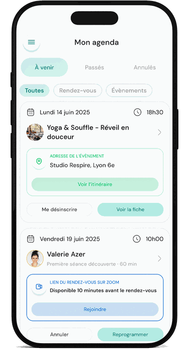 L'annuaire et l'agenda dans l'application Petits Pas